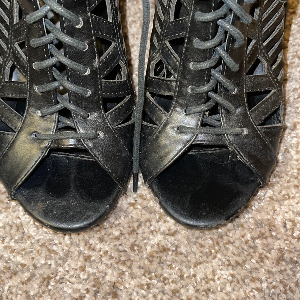 Gladiator Black High Heels